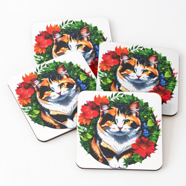 Item preview, Calico Charm – Feline in Bloom designed and sold by meesub.