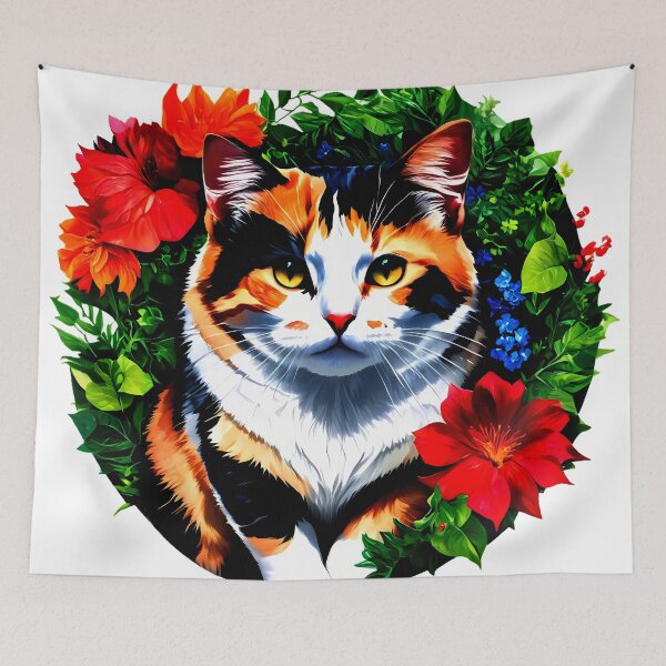 Item preview, Calico Charm – Feline in Bloom designed and sold by meesub.