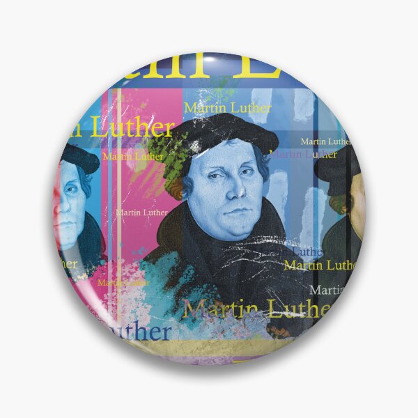 Item preview, Martin Luther Pop Art: Historical Reformer Portrait Collage designed and sold by Mauswohn.