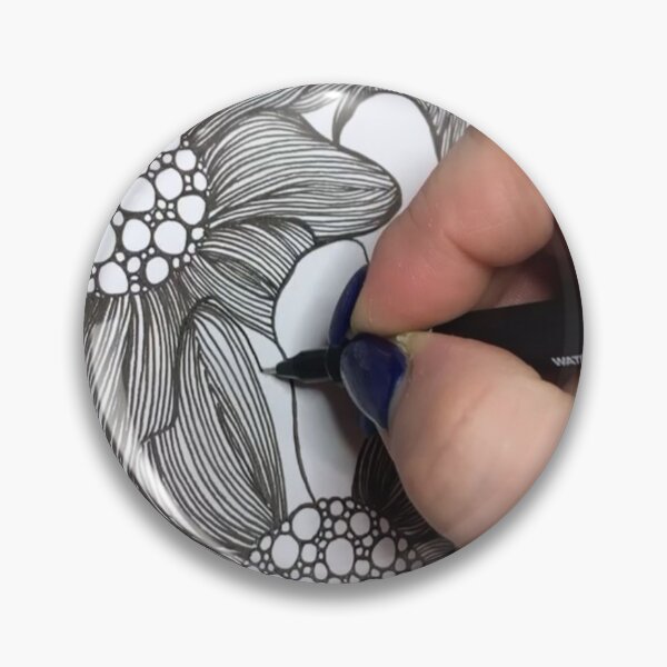 Item preview, Hand-Drawn Floral Line Art – Intricate Black Ink Flower Illustration designed and sold by New Design shop .