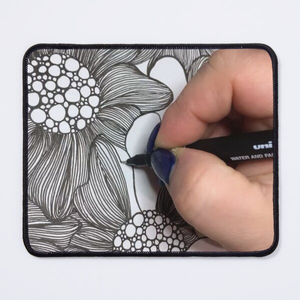 Item preview, Hand-Drawn Floral Line Art – Intricate Black Ink Flower Illustration designed and sold by New Design shop .
