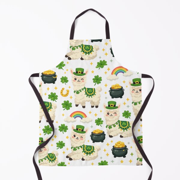Item preview, St Patrick’s Day Llama Leprechaun Pattern designed and sold by DreamArtmaStudio.