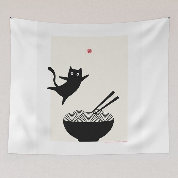 Item preview, Japandi Cat Poster – Minimalist Japanese Wall Art | Kitchen & Dining Decor designed and sold by PurePeachStudio.