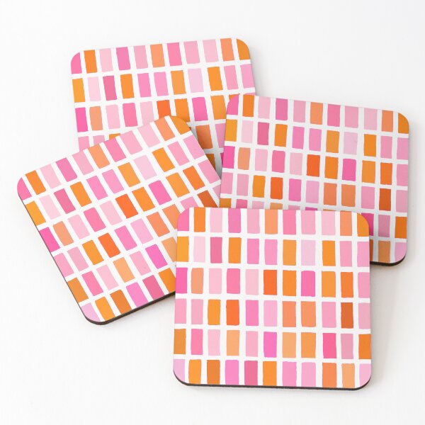 Item preview, Multi Pink and Orange, Geometric Blocks Pattern designed and sold by OneThreeSix.