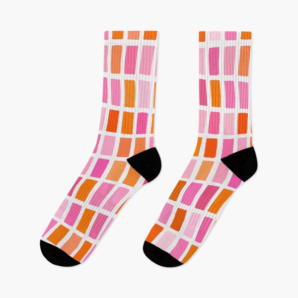 Item preview, Multi Pink and Orange, Geometric Blocks Pattern designed and sold by OneThreeSix.