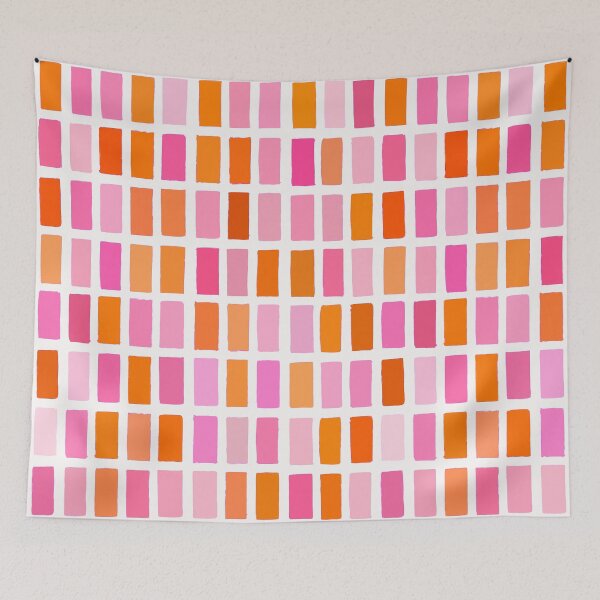 Item preview, Multi Pink and Orange, Geometric Blocks Pattern designed and sold by OneThreeSix.