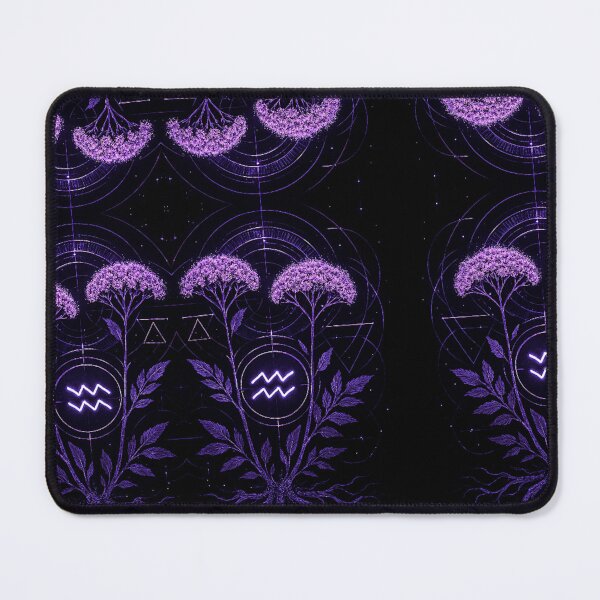 Item preview, Valerian Constellation Bloom – Aquarius Zodiac Futurist Botanical designed and sold by LuxuryApparels.