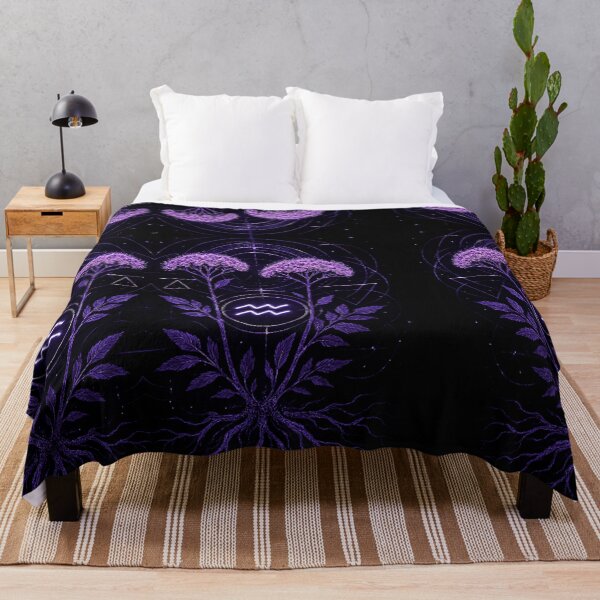 Item preview, Valerian Constellation Bloom – Aquarius Zodiac Futurist Botanical designed and sold by LuxuryApparels.