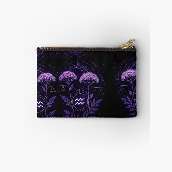 Item preview, Valerian Constellation Bloom – Aquarius Zodiac Futurist Botanical designed and sold by LuxuryApparels.