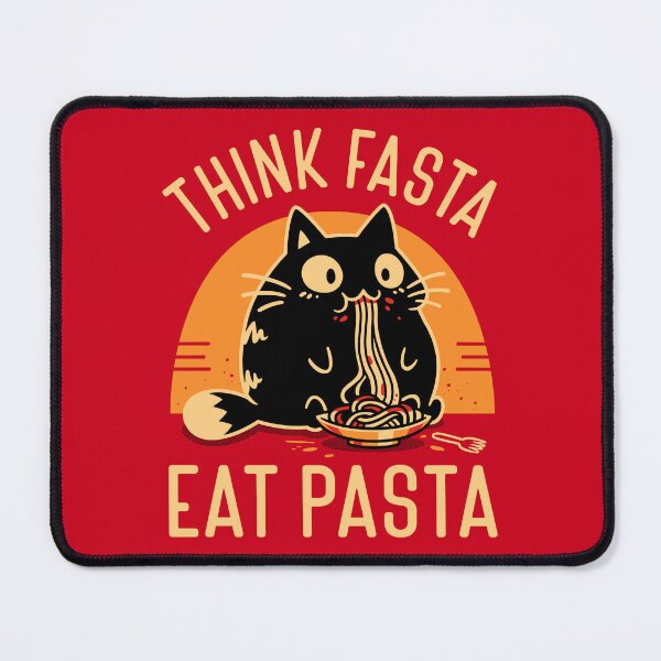 Item preview, Think Fasta Eat Pasta - Funny Hungry Cat designed and sold by Snouleaf.