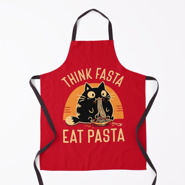Item preview, Think Fasta Eat Pasta - Funny Hungry Cat designed and sold by Snouleaf.