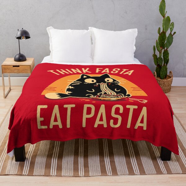 Item preview, Think Fasta Eat Pasta - Funny Hungry Cat designed and sold by Snouleaf.