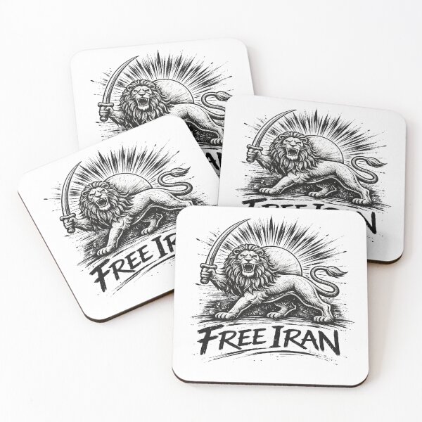 Item preview, Free Iran – Lion and Sun Revolutionary Ink Art designed and sold by Trendy Merch 90.