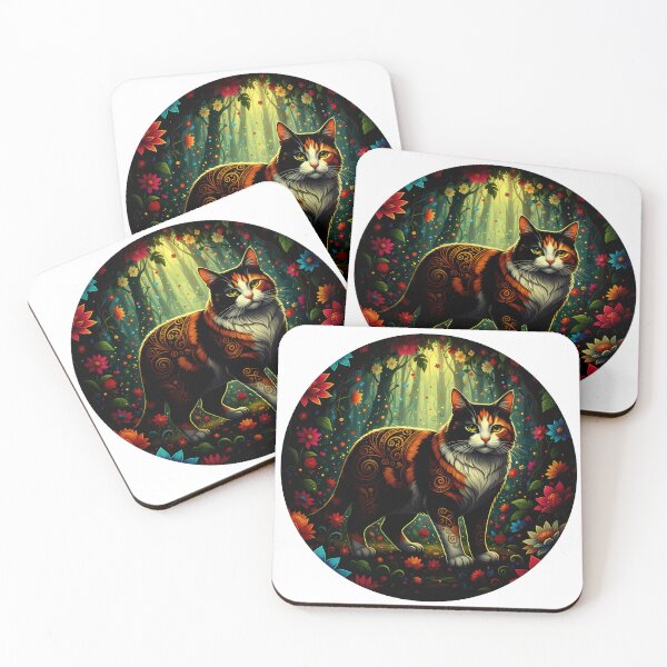 Item preview, Enchanted Calico – Mystic Forest Cat designed and sold by meesub.