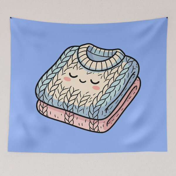 Item preview, Kawaii Cute Folding Cable Knit Sweater designed and sold by Indraokta22.