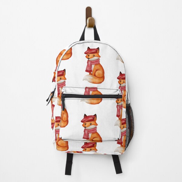 Item preview, Watercolor fox with scarf and beret designed and sold by ArtTinulyaOk.