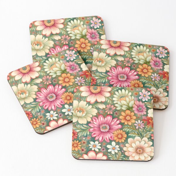 Item preview, Groovy Chrysanthemums bloom vibes seamless pattern designed and sold by Clara Fruggeri.
