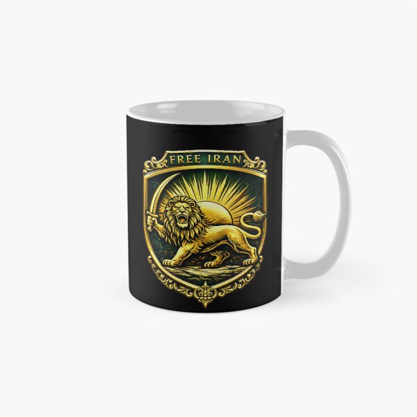 Item preview, Free Iran – Golden Lion and Sun Heraldic Crest designed and sold by Trendy Merch 90.