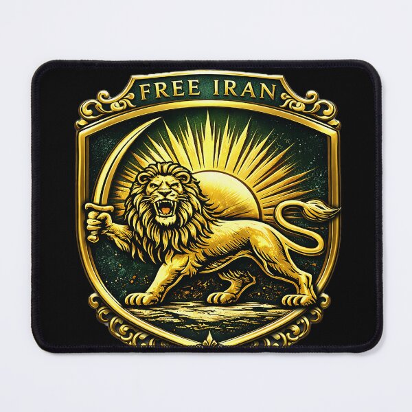 Item preview, Free Iran – Golden Lion and Sun Heraldic Crest designed and sold by Trendy Merch 90.