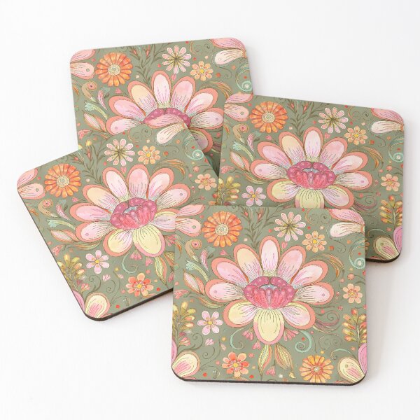 Item preview, Vintage floral pattern designed and sold by Clara Fruggeri.