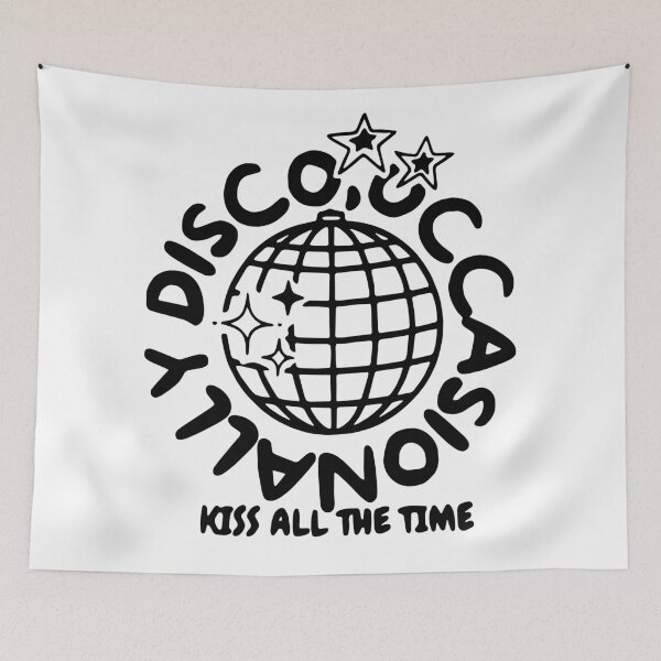 Item preview, Harry Styles Kiss All the Time Disco Occasionally Black Graphic Design  designed and sold by Novaque.