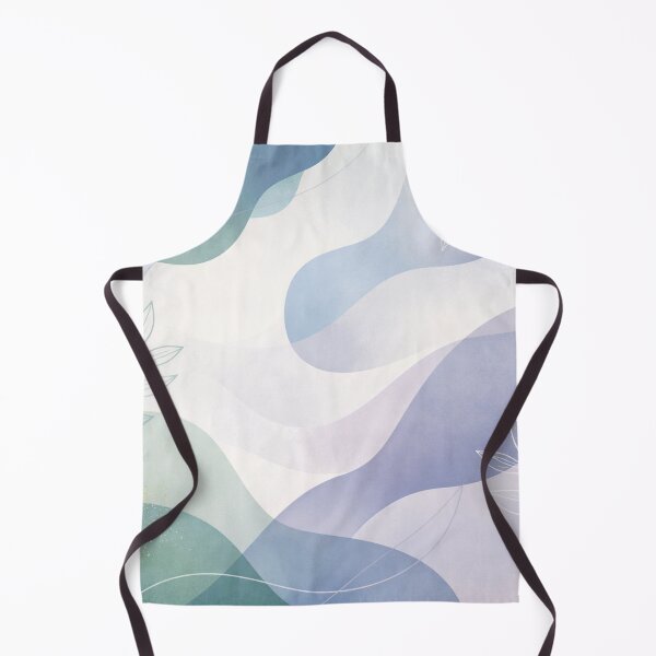 Item preview, Soft Cool Waves – Modern Abstract Botanical Design designed and sold by NordicWeave.