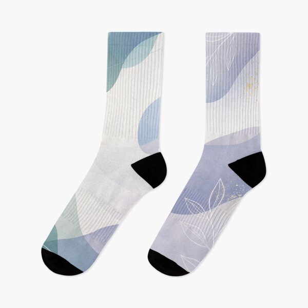 Item preview, Soft Cool Waves – Modern Abstract Botanical Design designed and sold by NordicWeave.