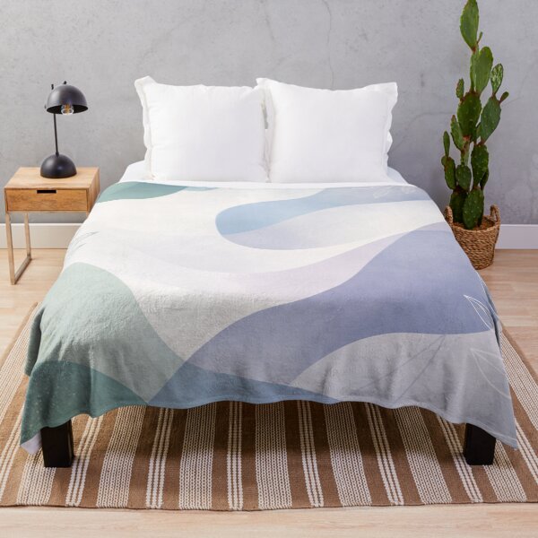 Item preview, Soft Cool Waves – Modern Abstract Botanical Design designed and sold by NordicWeave.