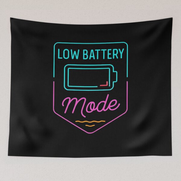 Item preview, Low Battery Mode – Neon Charger Needed | Minimalist Burnout Tee designed and sold by Timeless Junction.