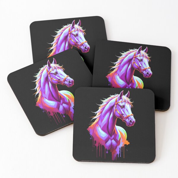 Item preview, Neon Psychedelic Horse Glow Splash | Vibrant Fantasy Art designed and sold by ExploreAura Studio.
