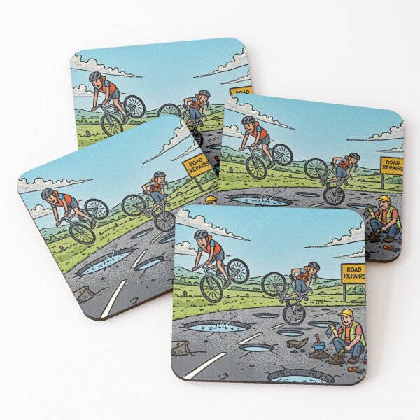 Item preview, Cylists v pot holes UK designed and sold by designbywhacky.