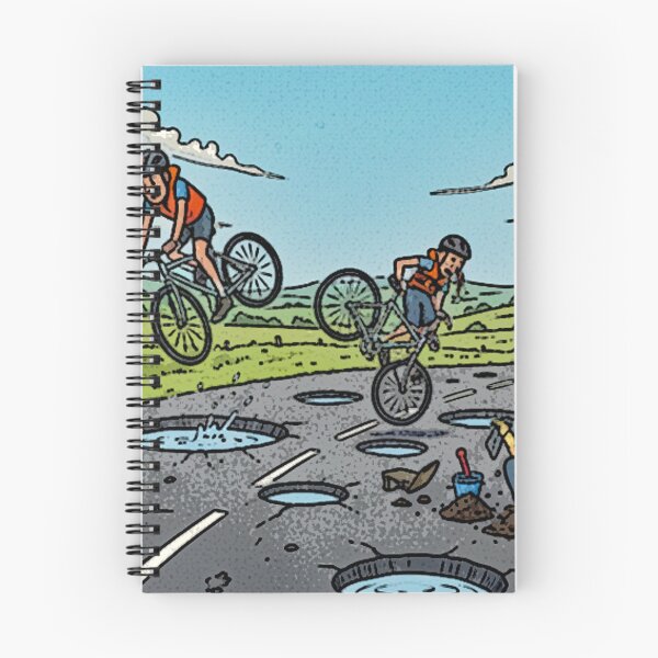 Item preview, Cylists v pot holes UK designed and sold by designbywhacky.