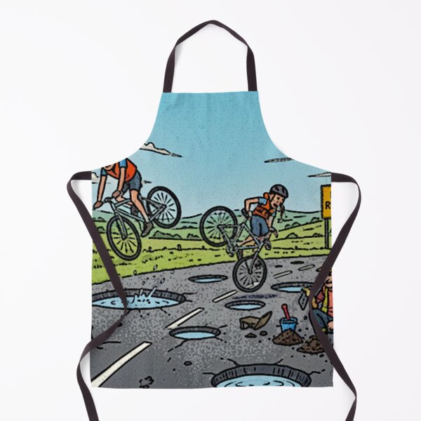 Item preview, Cylists v pot holes UK designed and sold by designbywhacky.