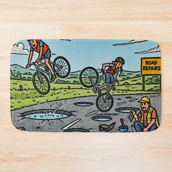 Item preview, Cylists v pot holes UK designed and sold by designbywhacky.