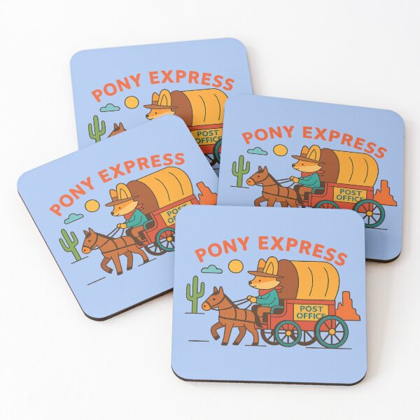 Item preview, Pony Express Fox – Cowboy Mail Wagon Design designed and sold by Dogandesighn.
