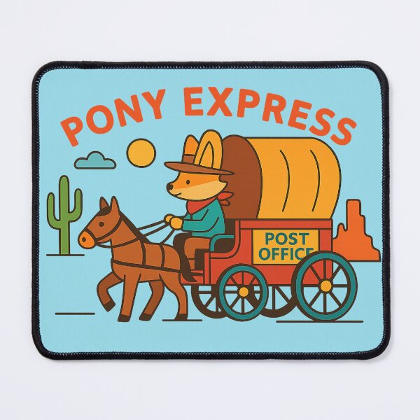 Item preview, Pony Express Fox – Cowboy Mail Wagon Design designed and sold by Dogandesighn.