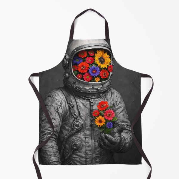 Item preview, Surreal Floral Astronaut - Vintage Space Collage designed and sold by CosmicVintageTR.