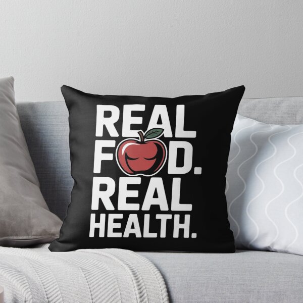 Item preview, Real Food Real Health – Minimal Healthy Lifestyle Typography Design designed and sold by MOKRONOS.