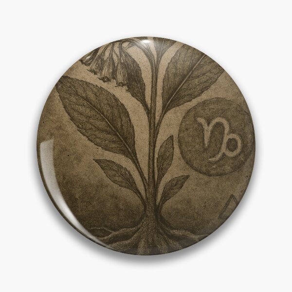 Item preview, Comfrey & Capricorn – Medieval Botanical Zodiac Print designed and sold by LuxuryApparels.
