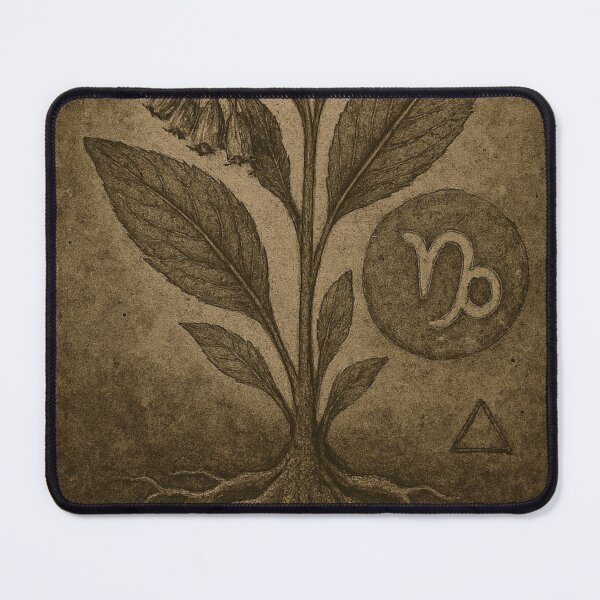 Item preview, Comfrey & Capricorn – Medieval Botanical Zodiac Print designed and sold by LuxuryApparels.
