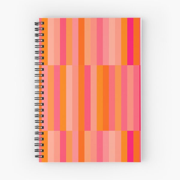 Artikelvorschau, Sommerrosa und Orange, Blockmuster, geometrische Muster, Streifen entworfen und verkauft von OneThreeSix.