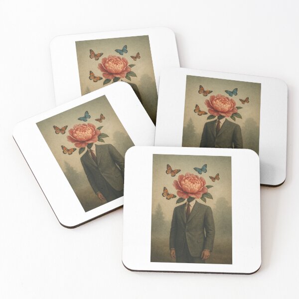 Item preview, Surreal Flower Head Print, Vintage Collage Art designed and sold by CosmicVintageTR.