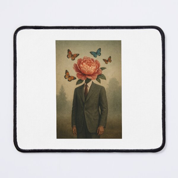 Item preview, Surreal Flower Head Print, Vintage Collage Art designed and sold by CosmicVintageTR.