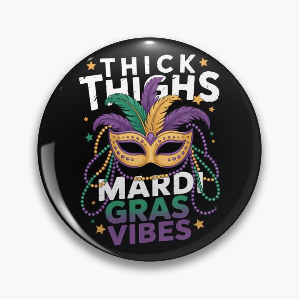 Item preview, Thick Thighs Mardi Gras Vibes Gym Fat Tuesday designed and sold by LittleBO5.