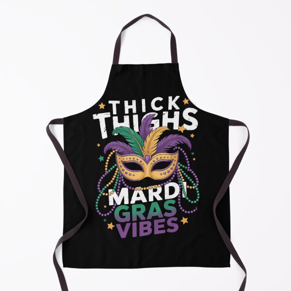Item preview, Thick Thighs Mardi Gras Vibes Gym Fat Tuesday designed and sold by LittleBO5.