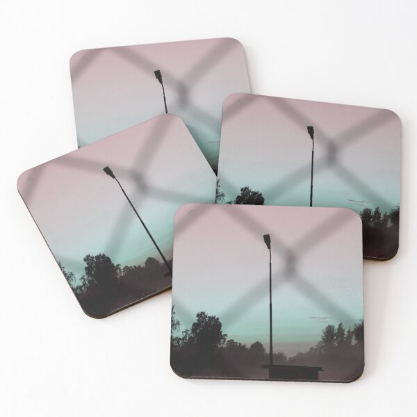Item preview, Atmospheric Industrial Silhouette through Wire Fence designed and sold by REPTISLAV.