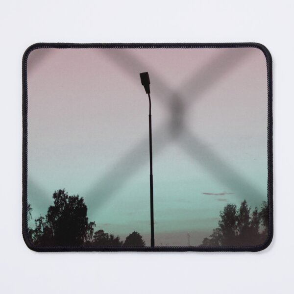 Item preview, Atmospheric Industrial Silhouette through Wire Fence designed and sold by REPTISLAV.
