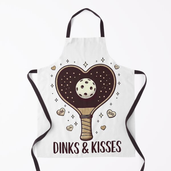 Item preview, Dinks & Kisses 1 – Pickleball Valentine Heart Paddle (Funny Valentine Gift) designed and sold by InkoraLab.