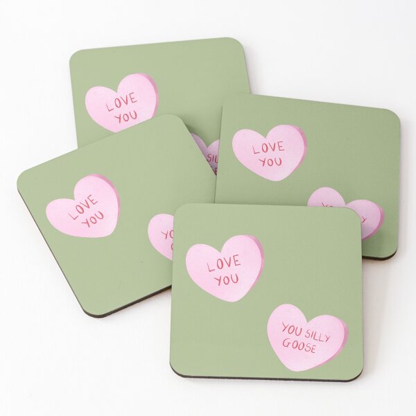 Item preview, Love you, you silly goose conversation hearts designed and sold by ellealsopaints.