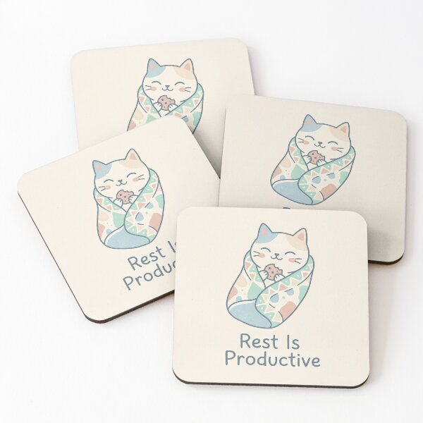 Item preview, Cozy Cat in Blanket – Relaxing Motivational Poster designed and sold by Nice Vibes Prints.
